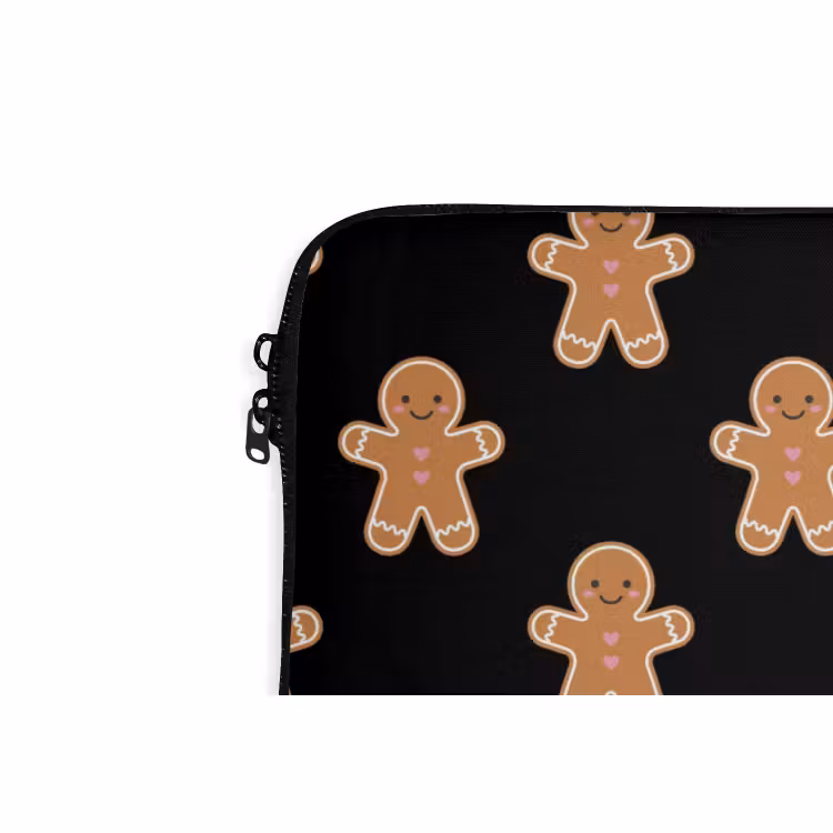Laptophoes Peperkoek - Kerst - Zwart — 5