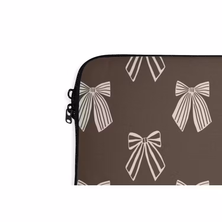 Laptophoes Strikken - Kerst - Bruin - Crème — 5