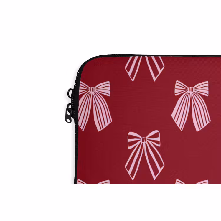 Laptophoes Strikken - Kerst - Burgundy - Roze — 5