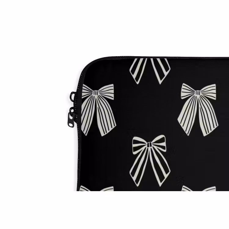 Laptophoes Strikken - Kerst - Crème - Zwart — 5