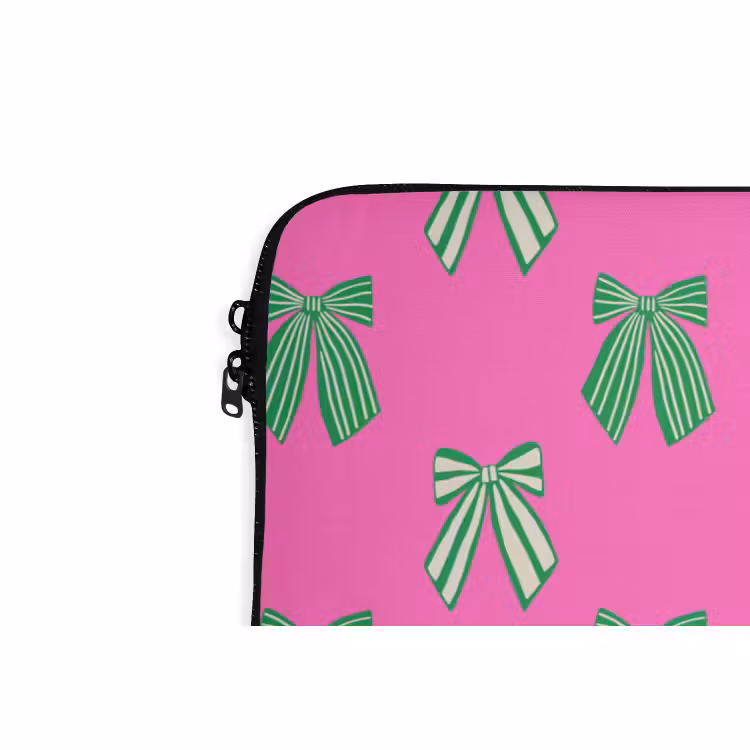 Laptophoes Strikken - Kerst - Neon - Roze - Groen — 5