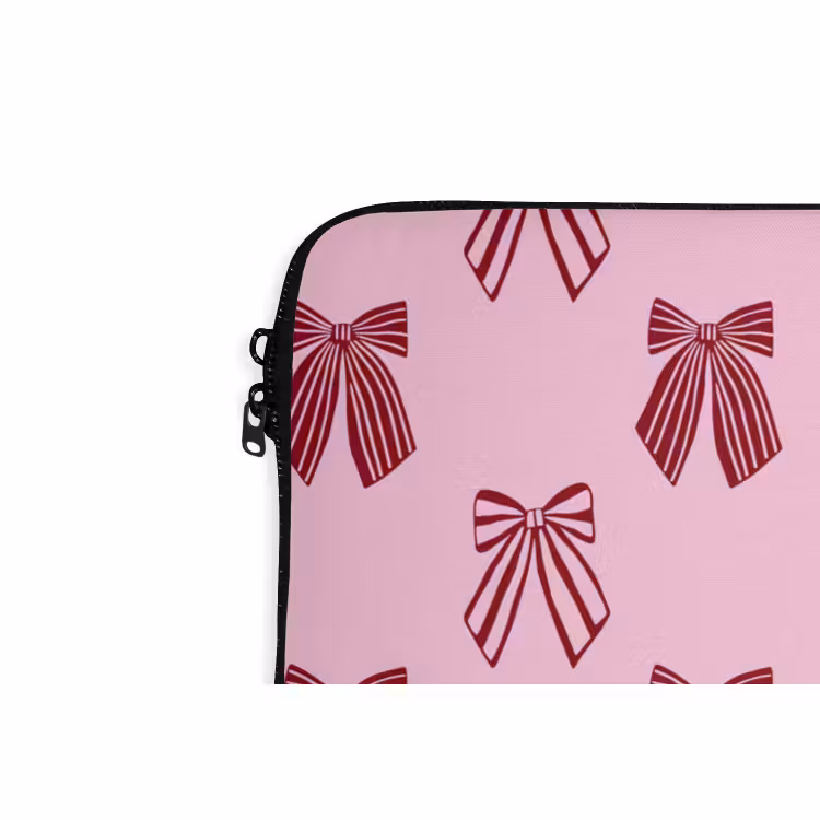 Laptophoes Strikken - Kerst - Roze - Burgundy — 5
