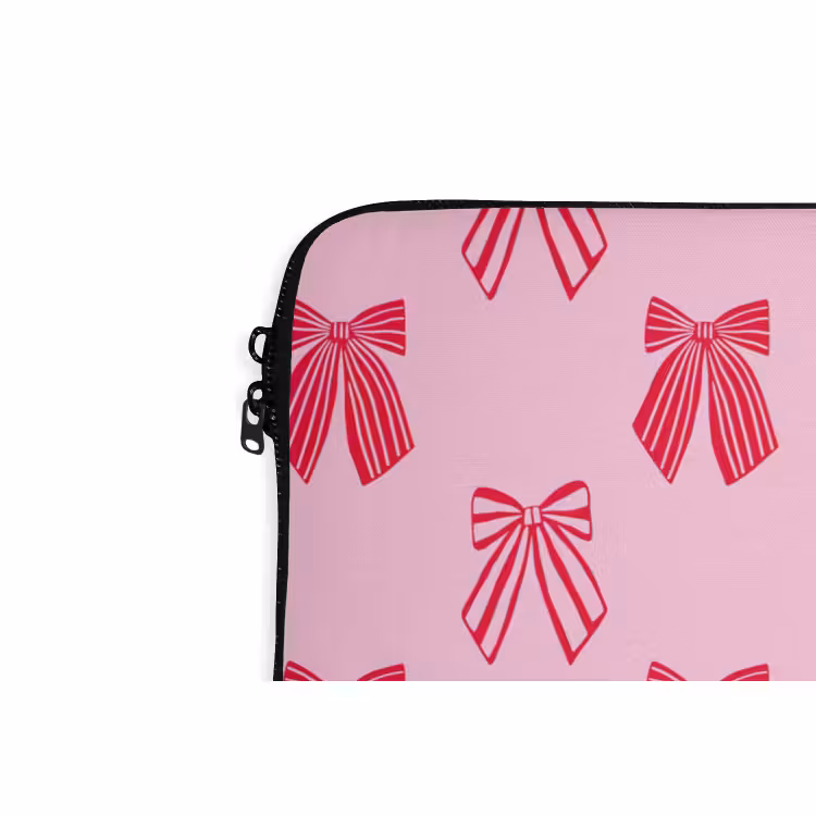 Laptophoes Strikken - Kerstmis - Roze - Rood — 5