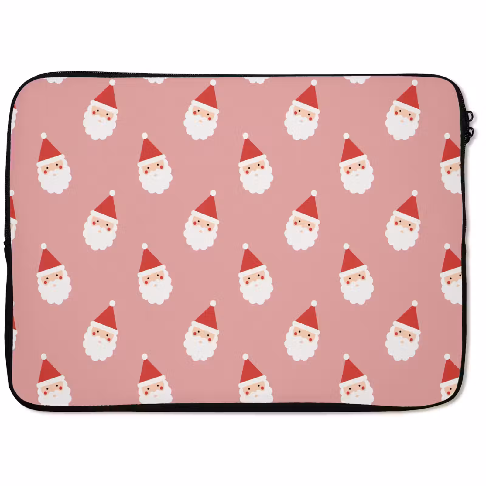 Laptophoes Kerst - Kerstman - Roze — 1