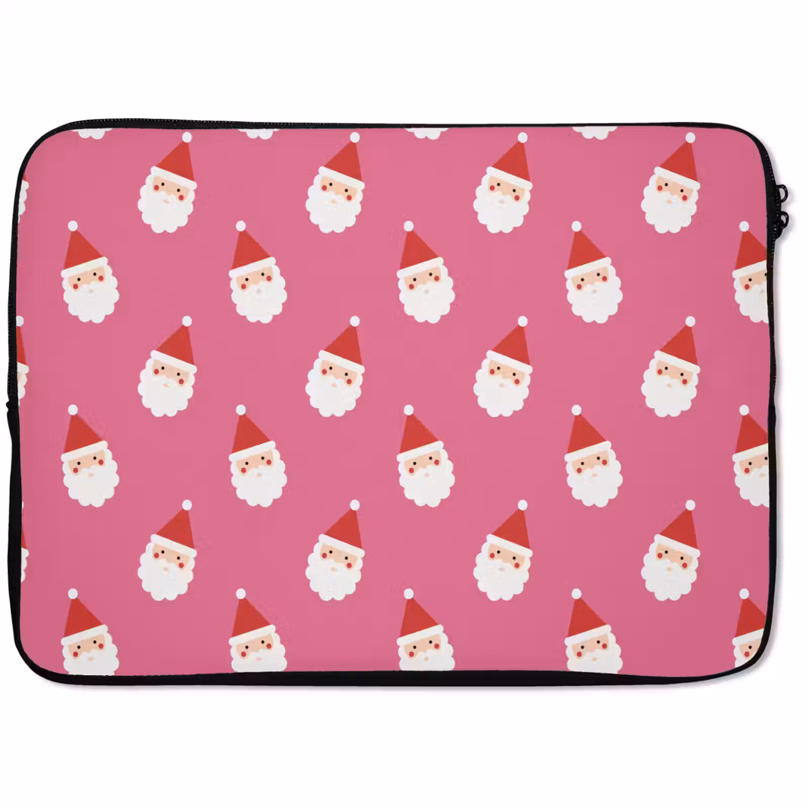 Laptophoes Kerstman - Kerst - Rood - Roze — 1