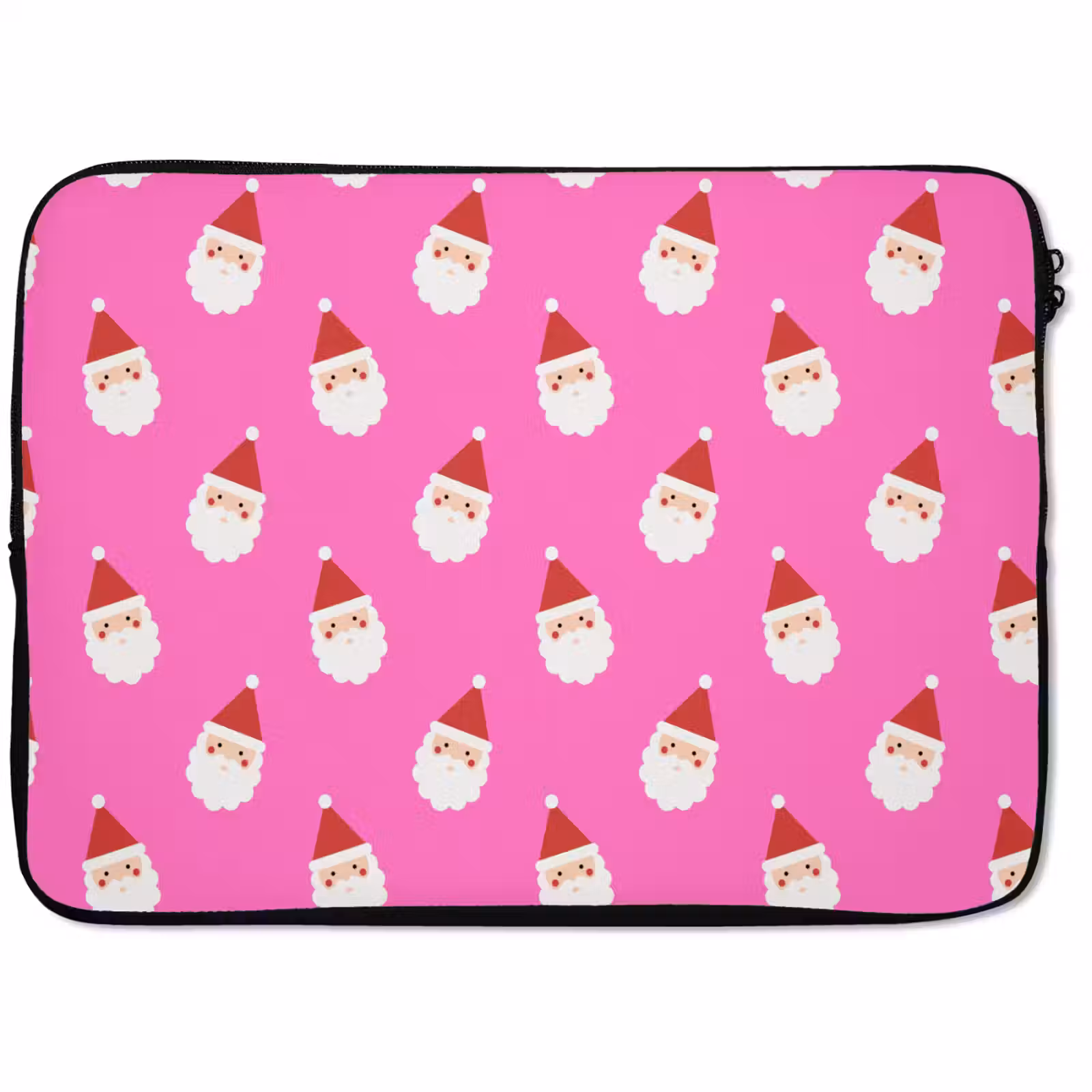 Laptophoes Kerstman - Kerst - Roze - Rood — 1