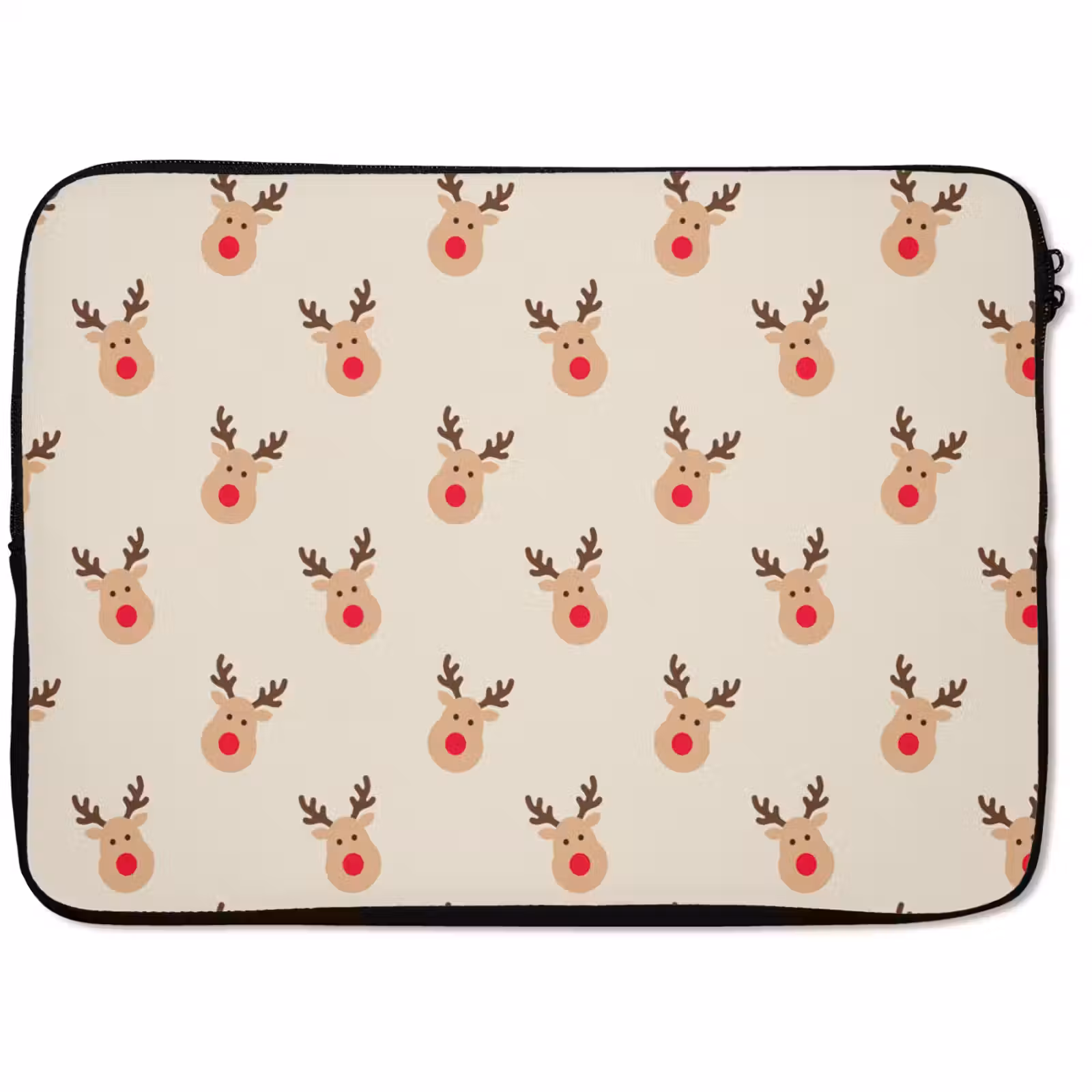 Laptophoes Rendieren - Kerst - Crème — 1