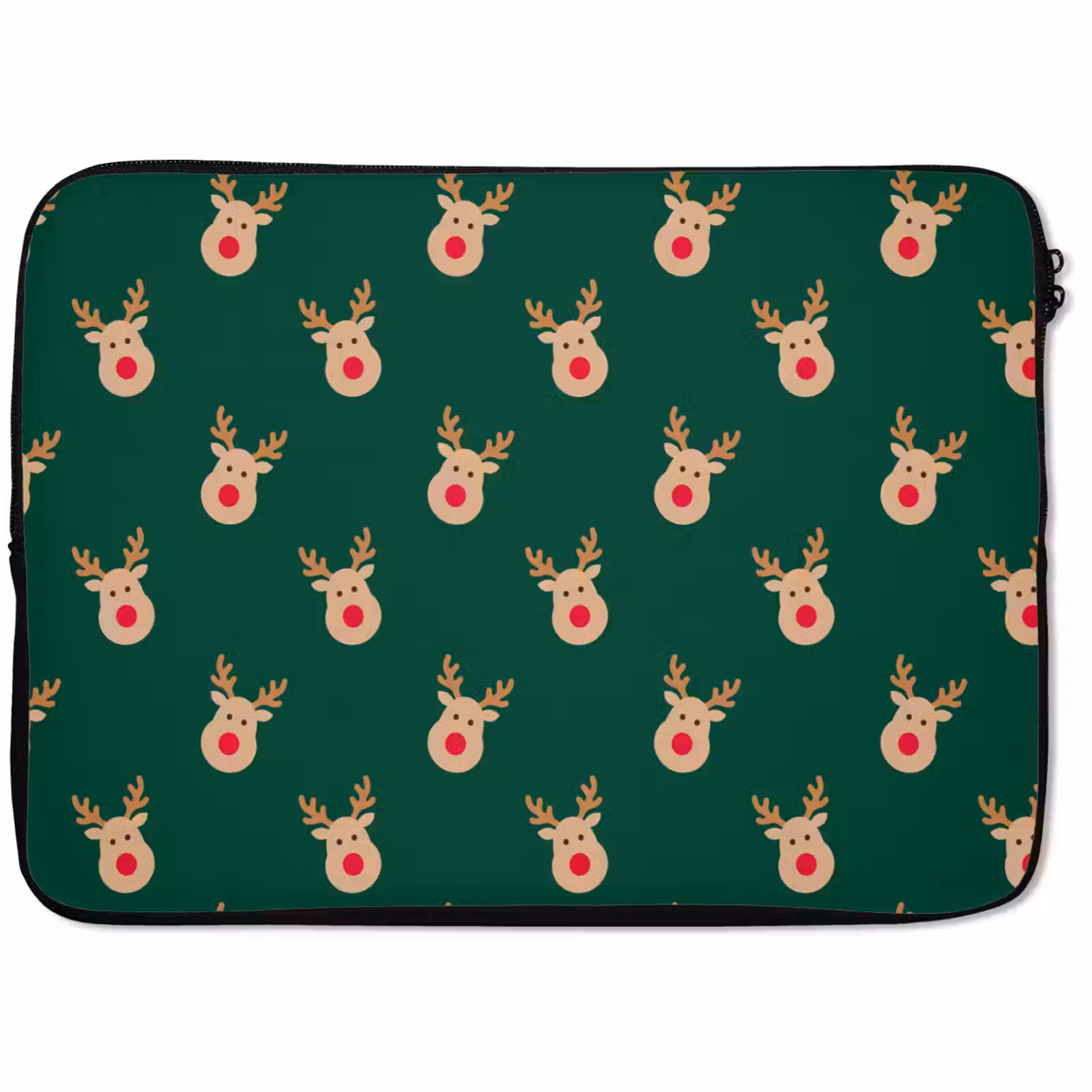 Laptophoes Rendieren - Kerst - Groen — 1