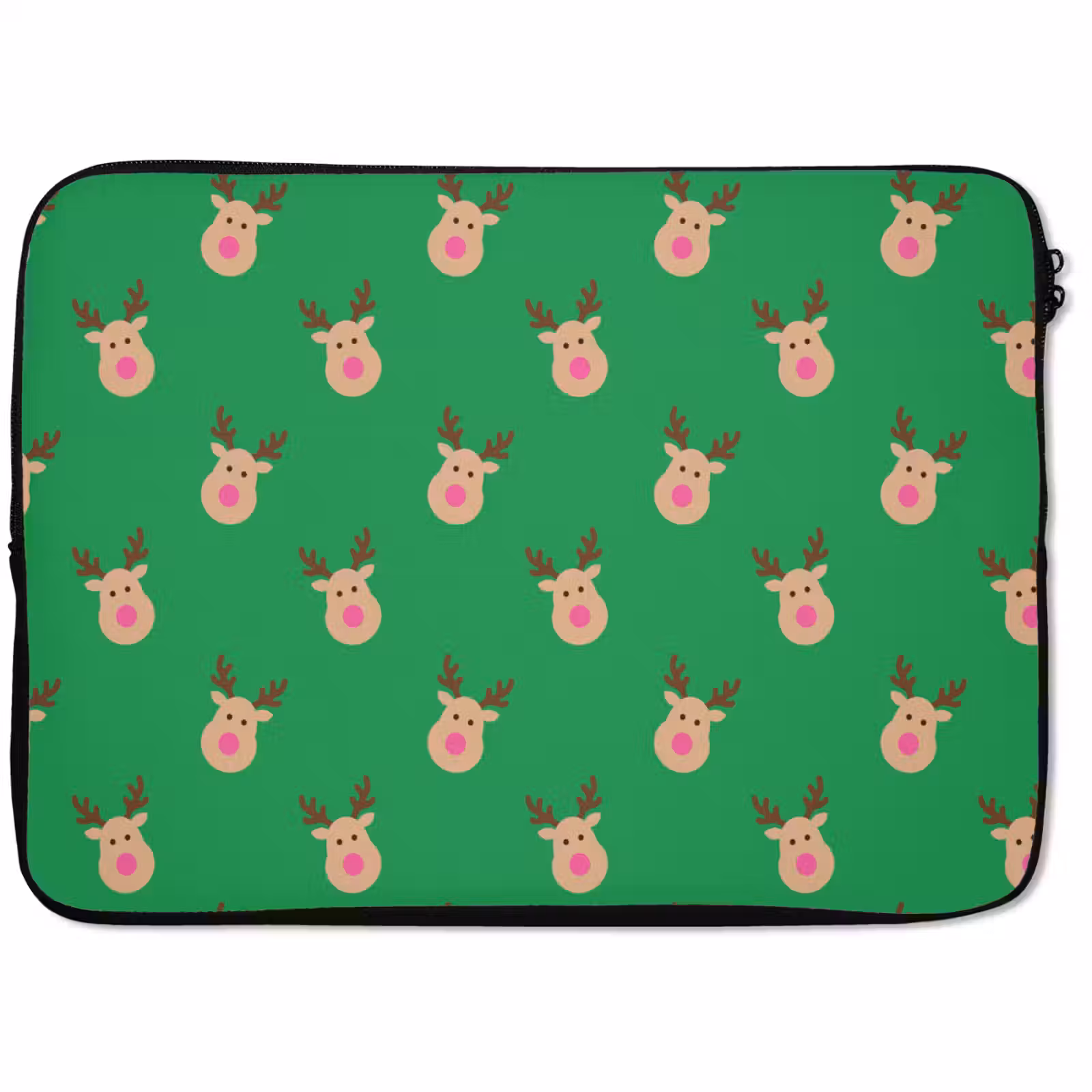 Laptophoes Rendieren - Kerst - Neon - Groen — 1