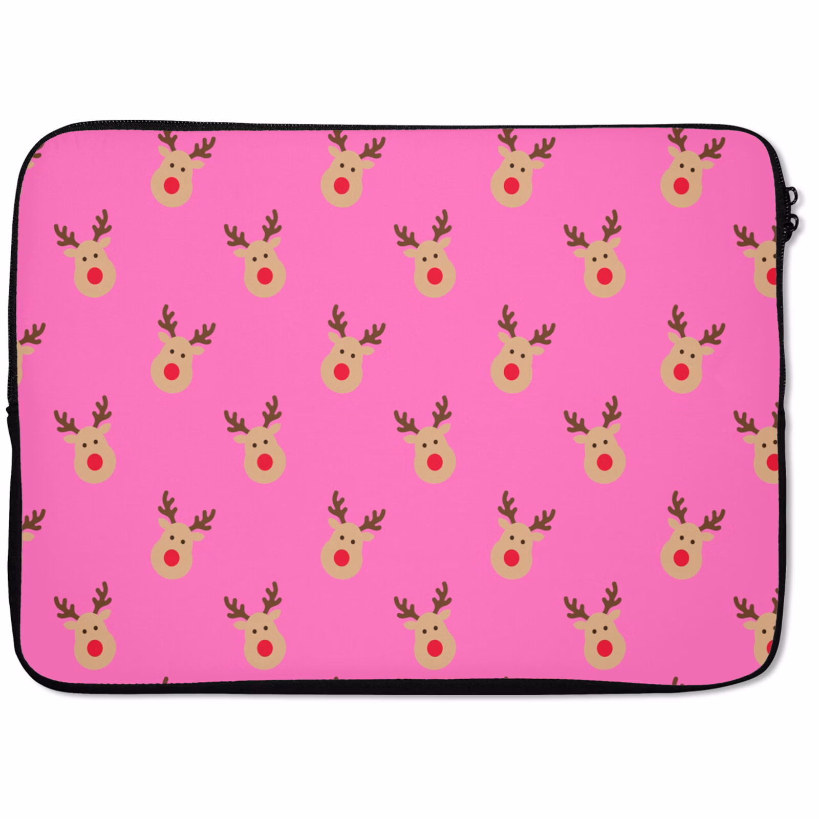 Laptophoes Rendieren - Kerst - Neon - Roze — 1