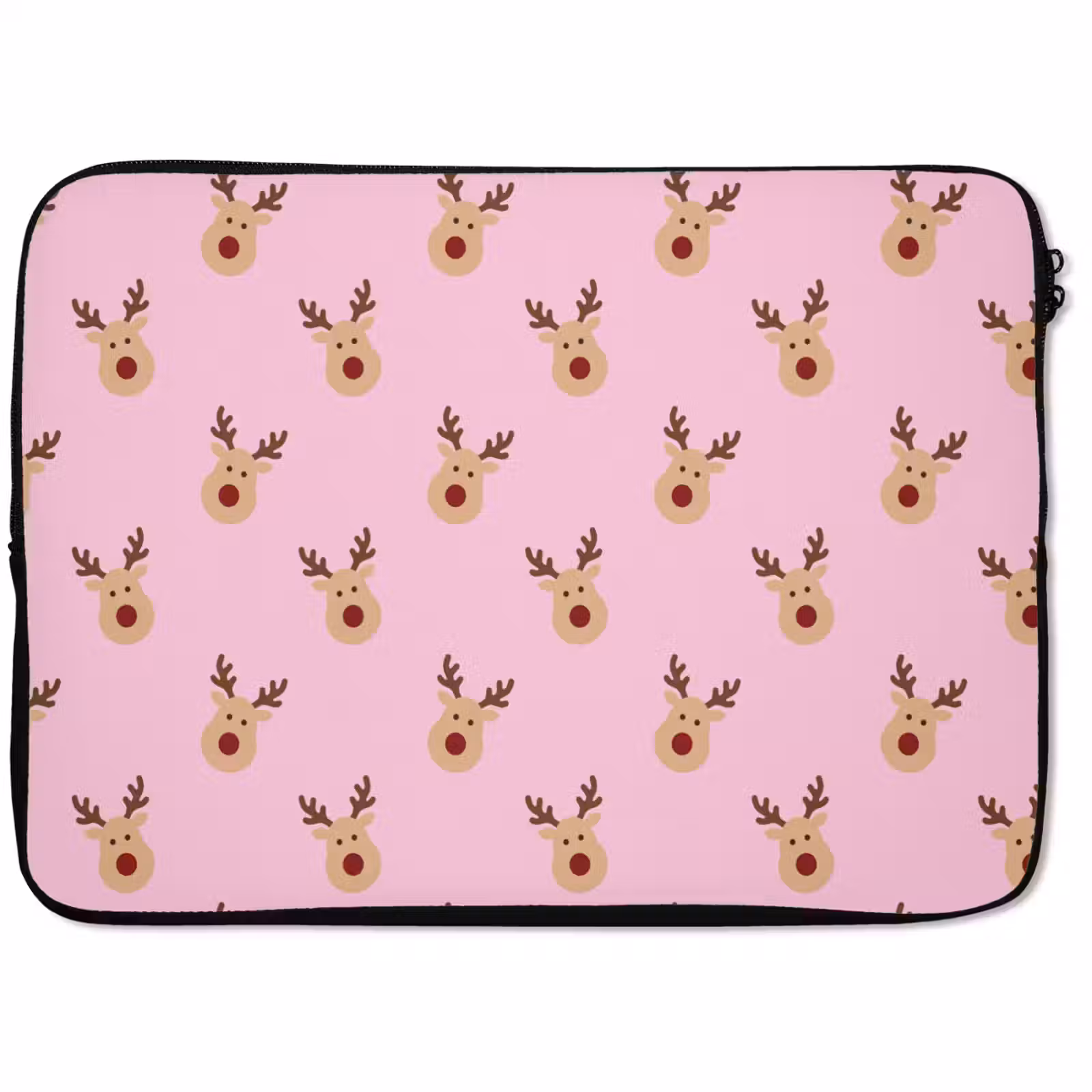 Laptophoes Rendieren - Kerst - Roze — 1