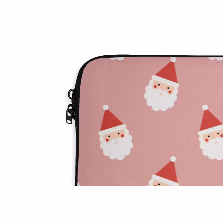 Laptophoes Kerst - Kerstman - Roze — 5