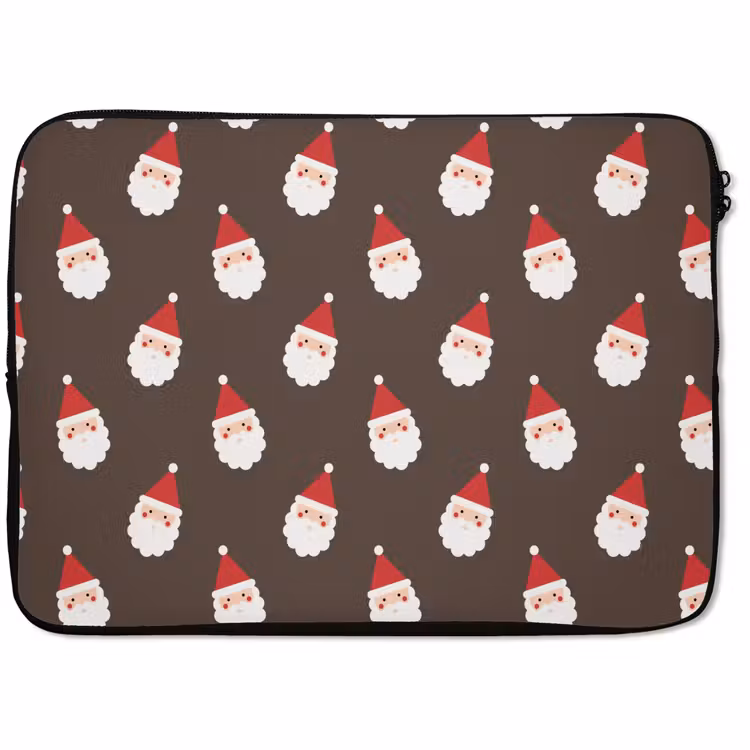 Laptophoes Kerstman - Kerst - Bruin — 1