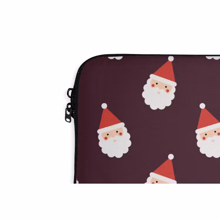 Laptophoes Kerstman - Kerst - Donker - Rood — 5