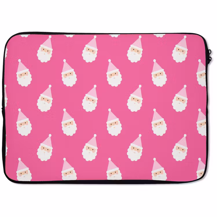 Laptophoes Kerstman - Kerst - Neon - Roze — 1
