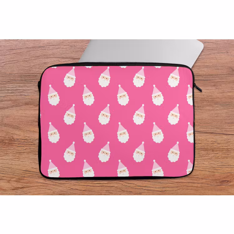 Laptophoes Kerstman - Kerst - Neon - Roze — 2