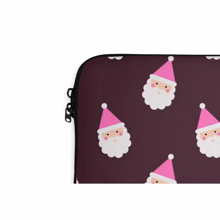 Laptophoes Kerstman - Kerst - Roze - Burgundy — 5