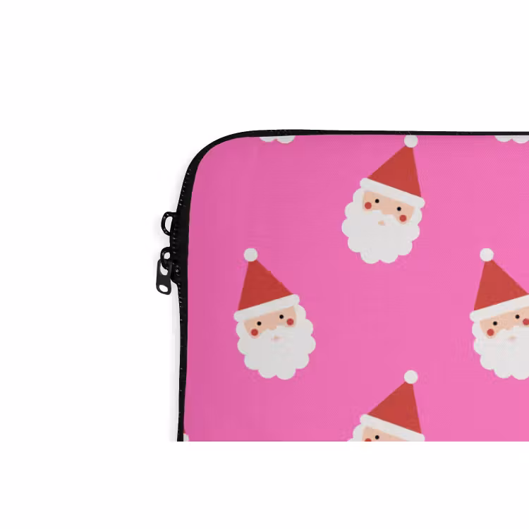 Laptophoes Kerstman - Kerst - Roze - Rood — 5