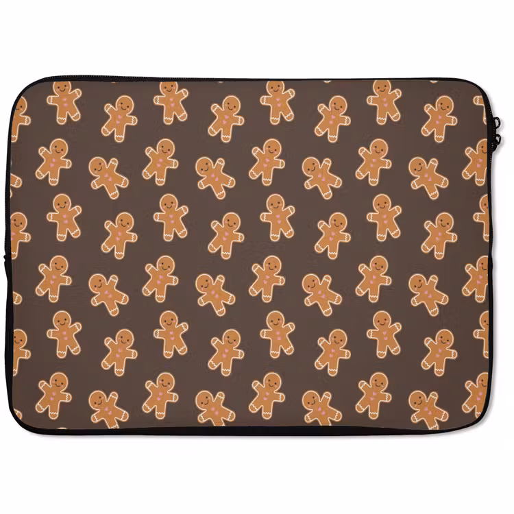 Laptophoes Peperkoek - Kerstmis - Bruin — 1