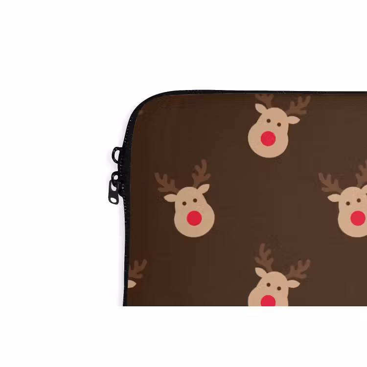 Laptophoes Rendieren - Kerst - Bruin — 5