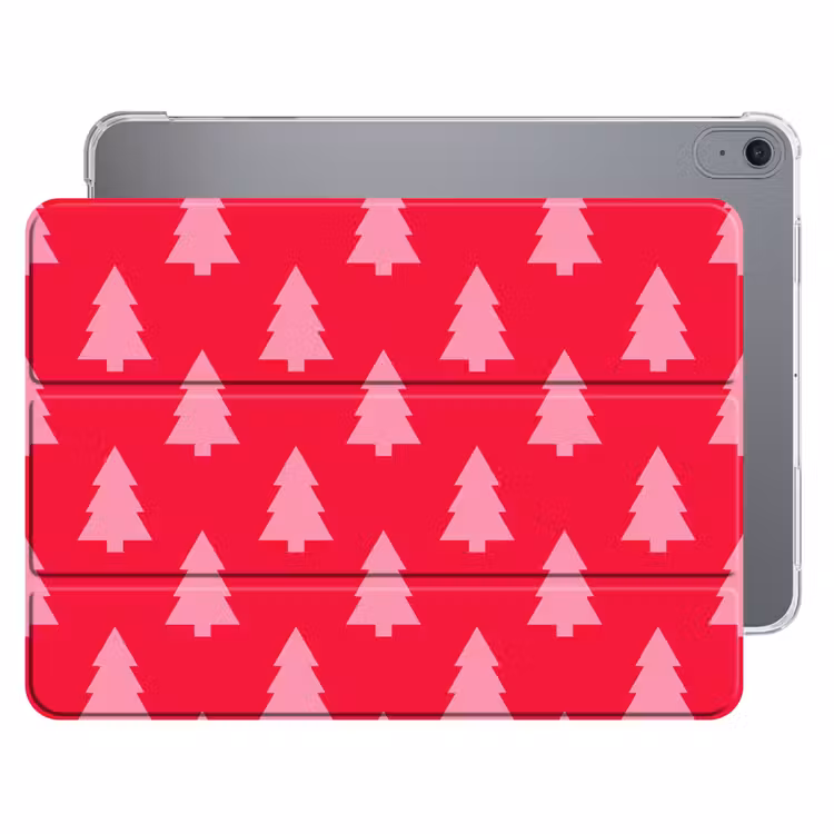 iPad hoes - Kerstboom - Roze - Rood — 1