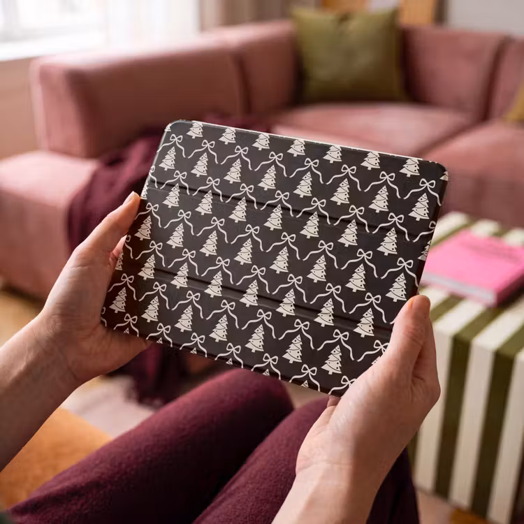 iPad hoes - Strik - Wit - Zwart - Kerst — 4