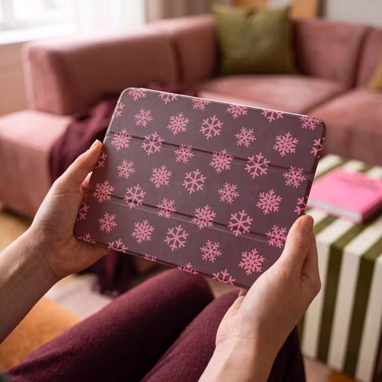 iPad hoes - Sneeuwvlok - Roze - Paars - Kerst — 4