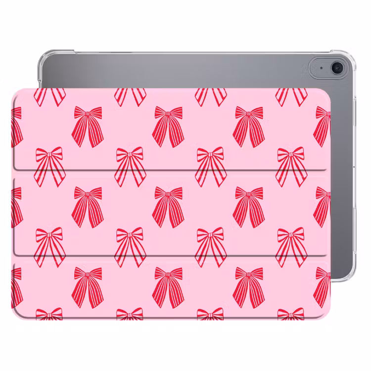 iPad hoes - Strikken - Kerstmis - Roze - Rood — 1