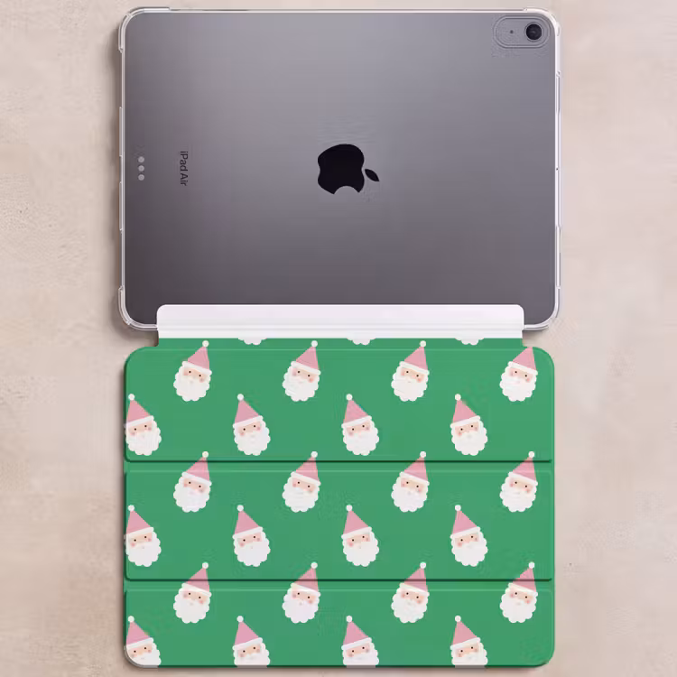 iPad hoes - Kerstman - Kerst - Roze - Groen — 6