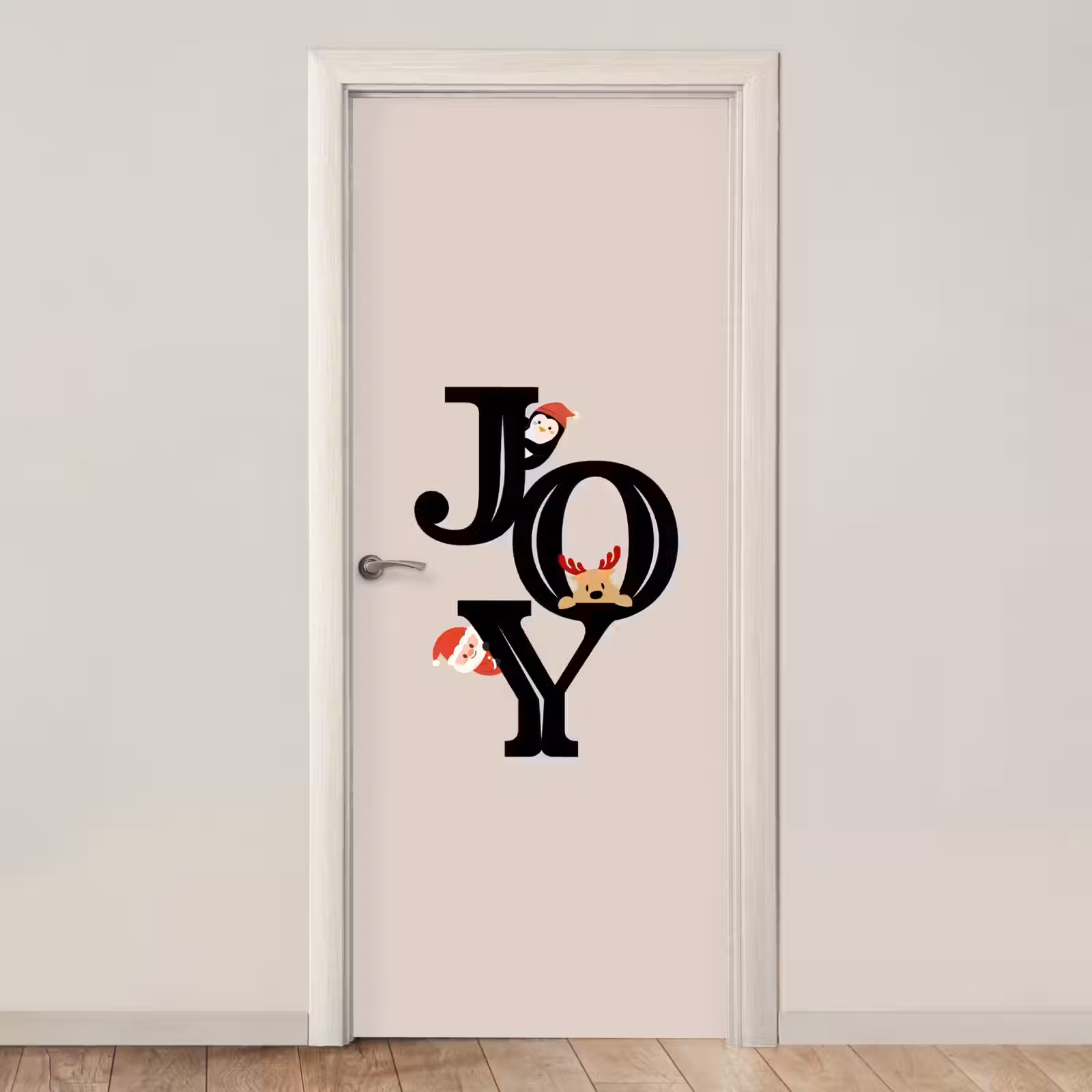 Deursticker - Joy - Animatie - Zwart - Kerst — 1