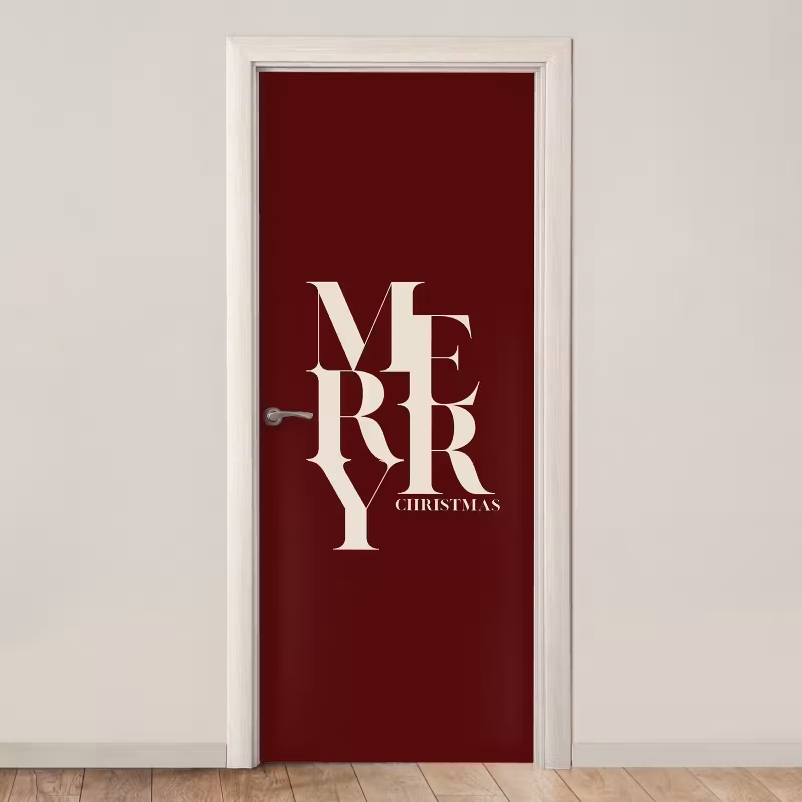 Deursticker - Merry - Tekst - Donker - Rood — 1