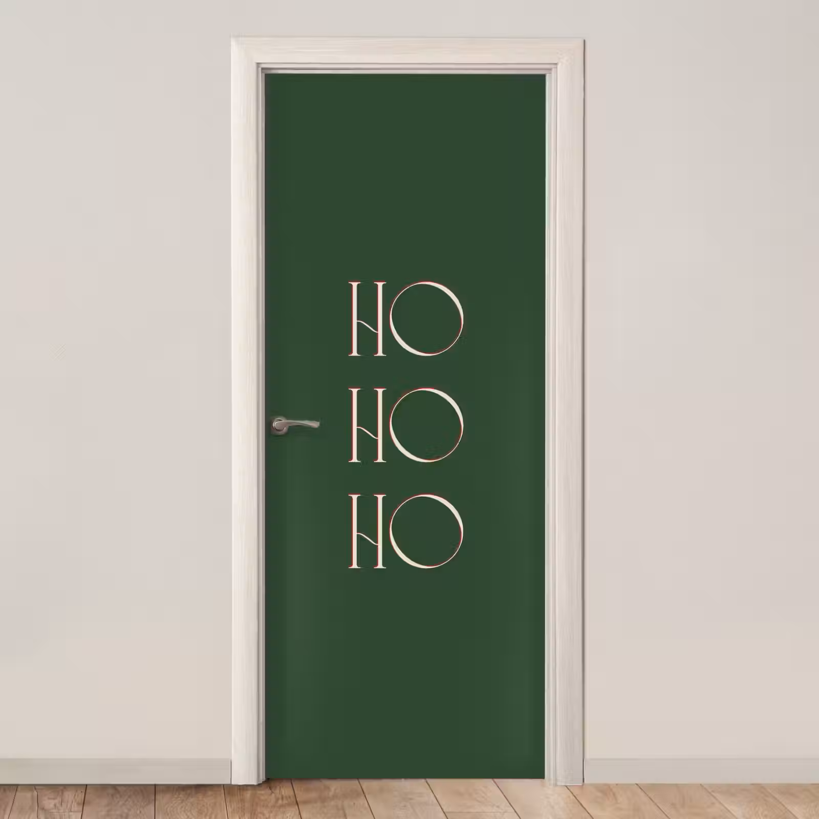 Deursticker - Tekst - Kerst - Modern - Groen — 1