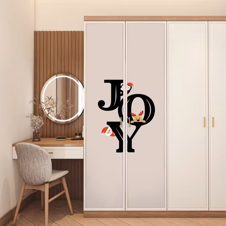 Deursticker - Joy - Animatie - Zwart - Kerst — 5