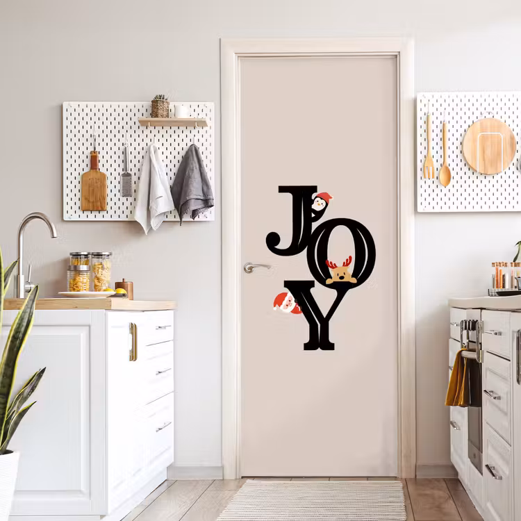 Deursticker - Joy - Animatie - Zwart - Kerst — 7