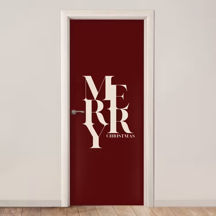 Deursticker - Merry - Tekst - Donker - Rood — 1
