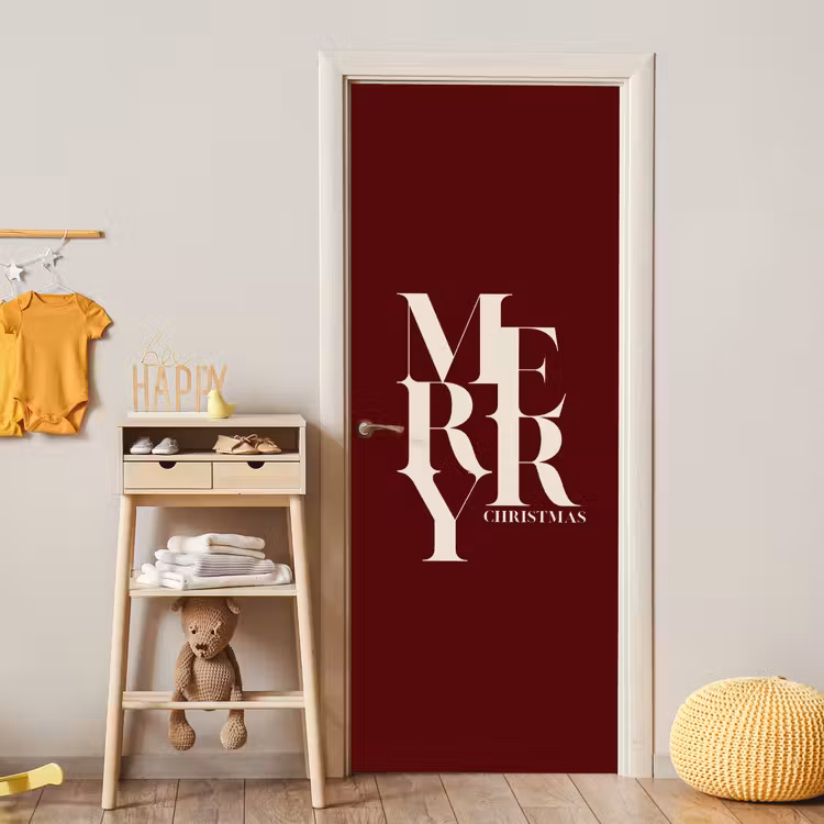 Deursticker - Merry - Tekst - Donker - Rood — 6