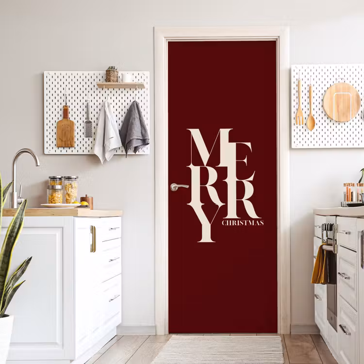 Deursticker - Merry - Tekst - Donker - Rood — 7