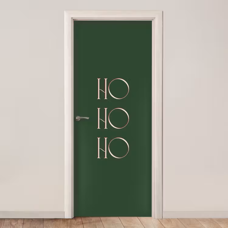 Deursticker - Tekst - Kerst - Modern - Groen — 1