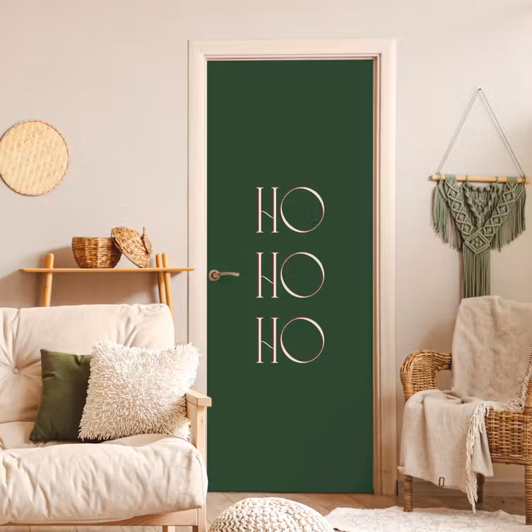 Deursticker - Tekst - Kerst - Modern - Groen — 4