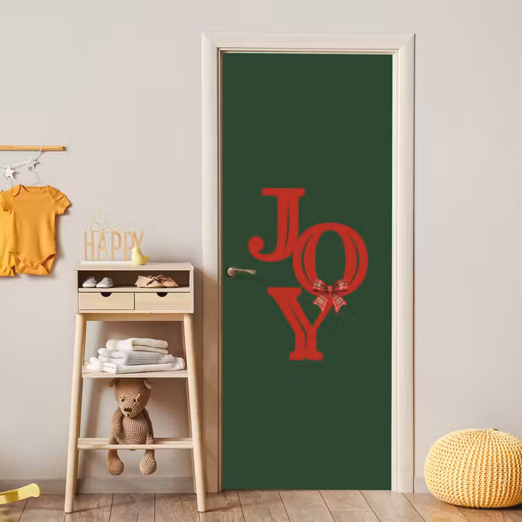 Deursticker - Tekst - Kerst - Rood — 6