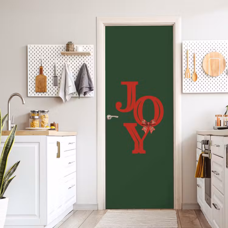 Deursticker - Tekst - Kerst - Rood — 7