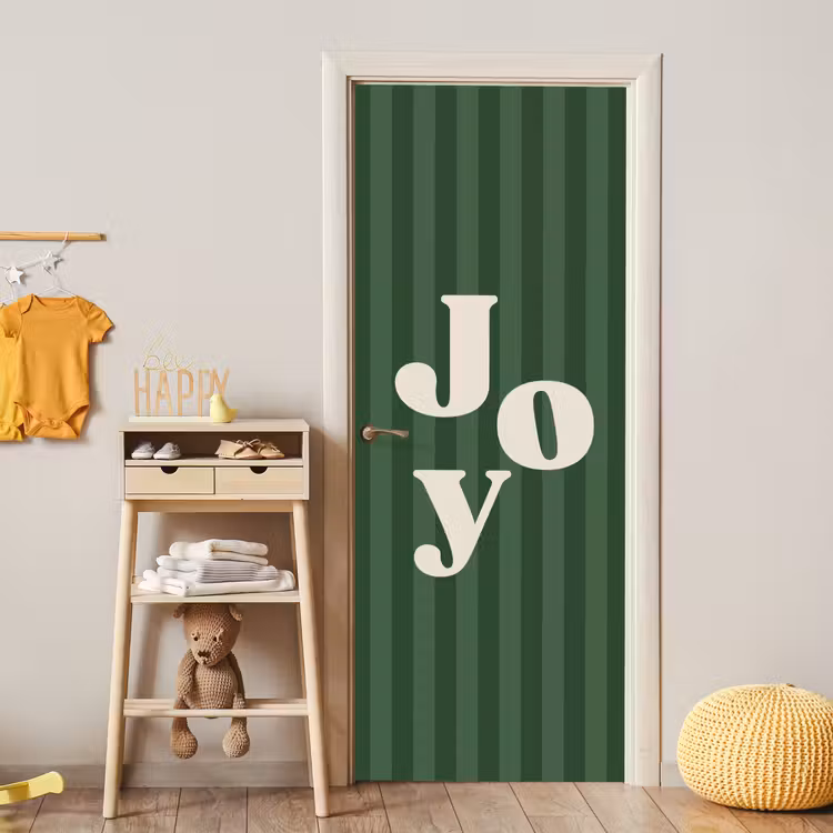 Deursticker - Joy - Kerst - Tekst - Groen — 6
