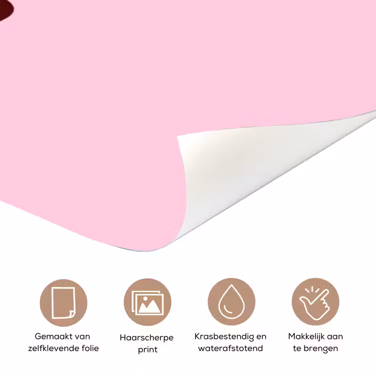 Deursticker - Kerst - Snoep - Tekst - Bruin - Roze — 3