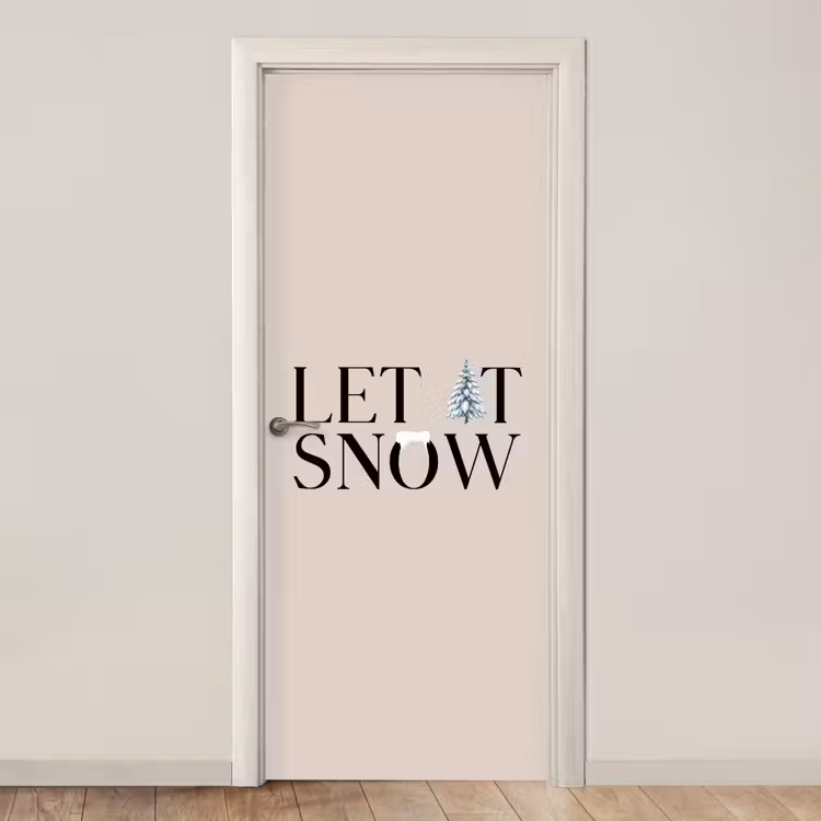 Deursticker - Tekst - Kerst - Sneeuw — 1