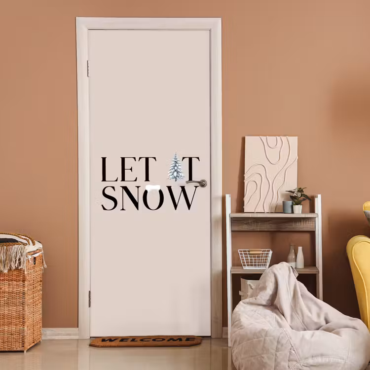 Deursticker - Tekst - Kerst - Sneeuw — 2