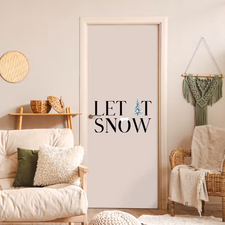 Deursticker - Tekst - Kerst - Sneeuw — 4