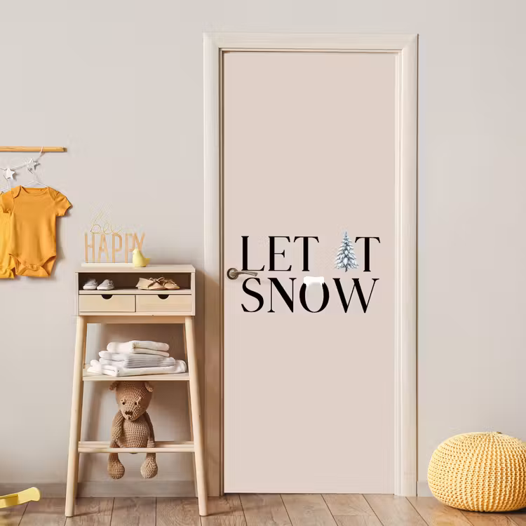 Deursticker - Tekst - Kerst - Sneeuw — 6