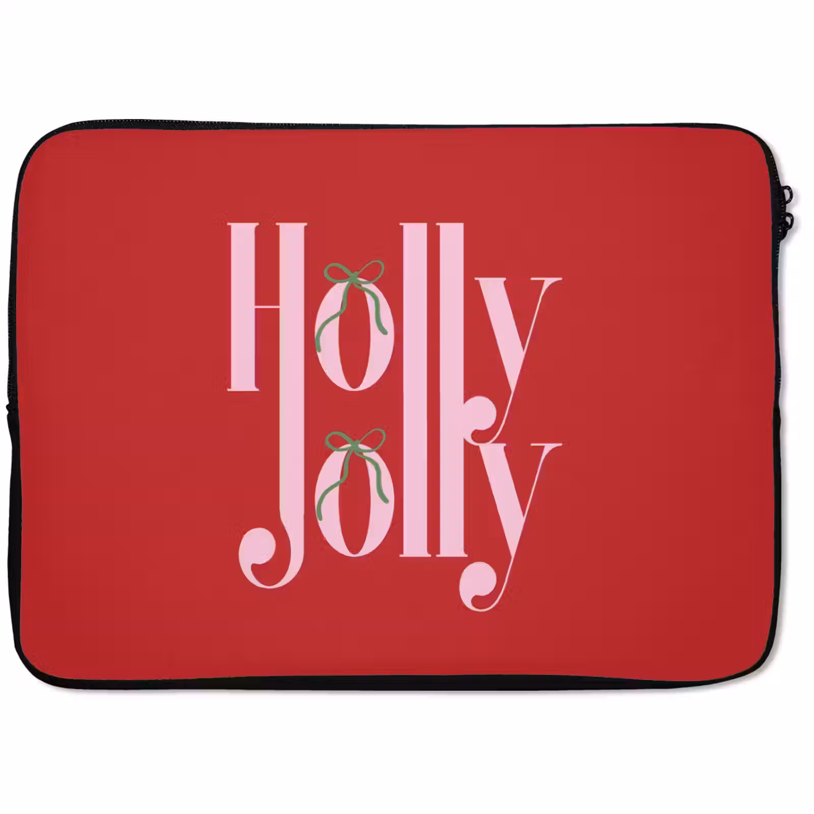 Laptophoes Kerst - Roze - Rood - Tekst — 1