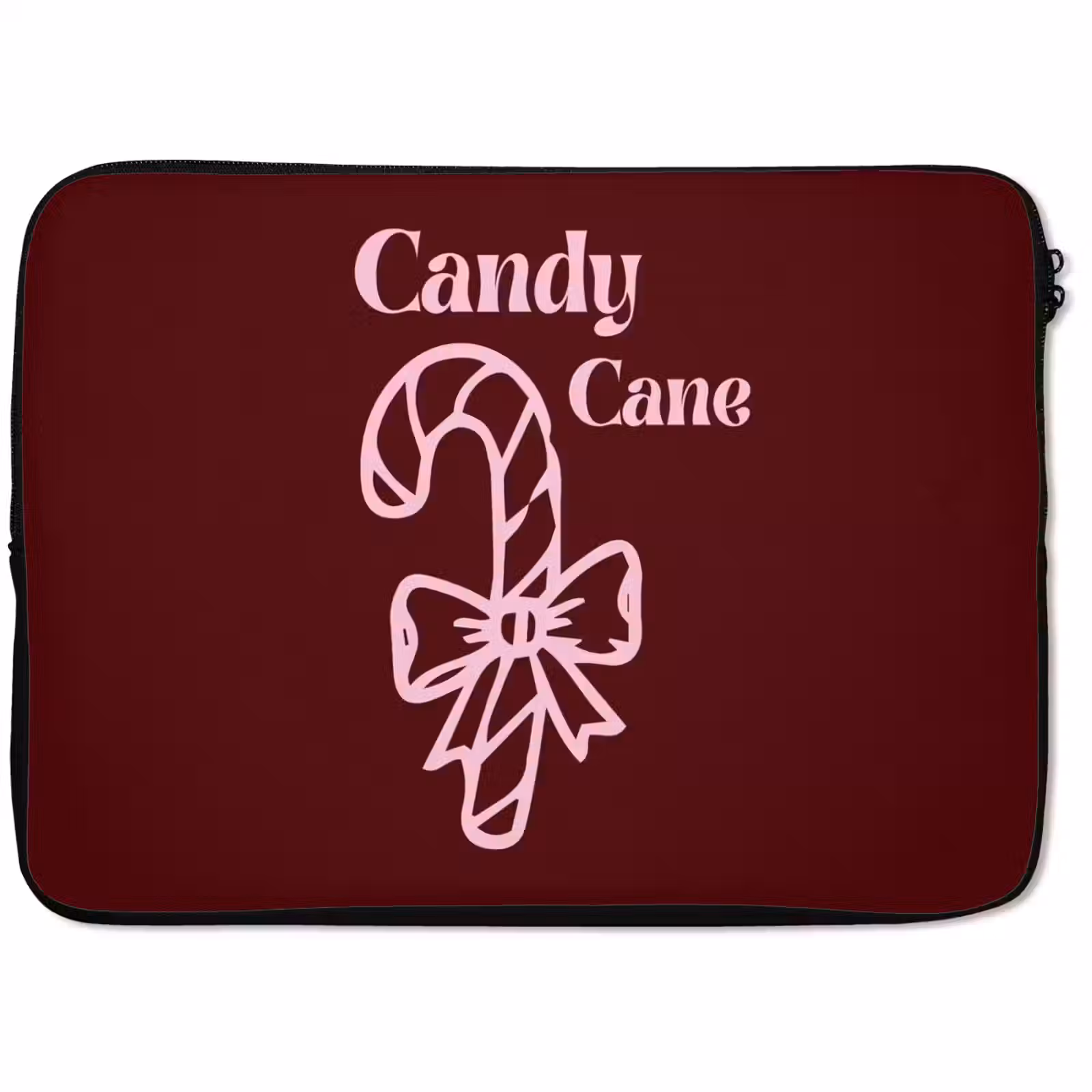 Laptophoes Kerst - Snoep - Tekst - Roze — 1