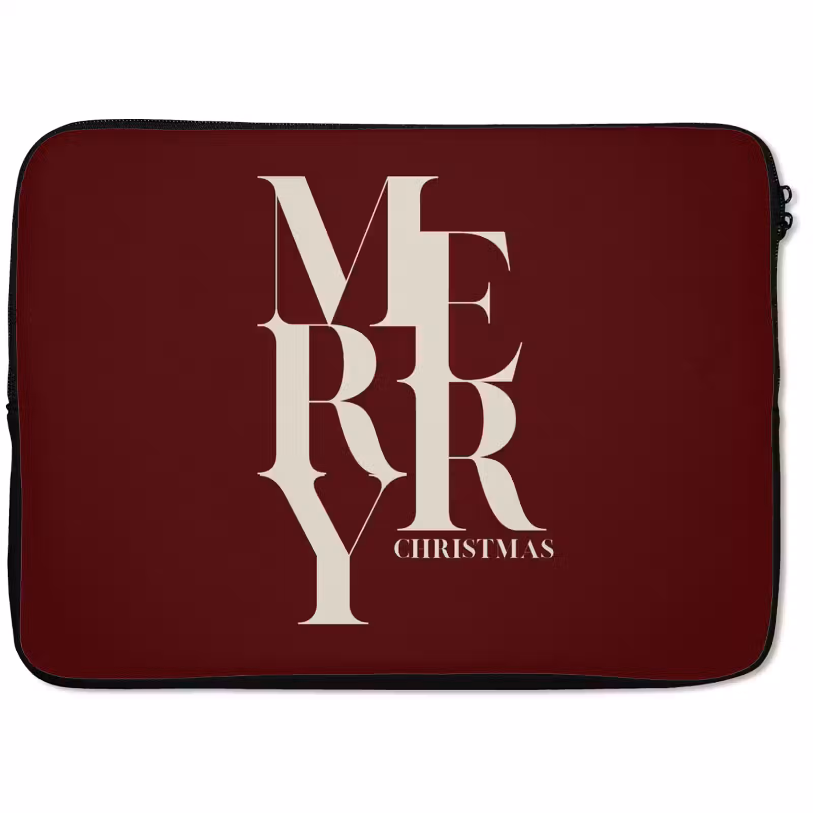Laptophoes Merry - Tekst - Donker - Rood — 1